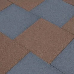 Carreaux De Protection Antichoc 12pcs Caoutchouc 50x50x3cm Gris