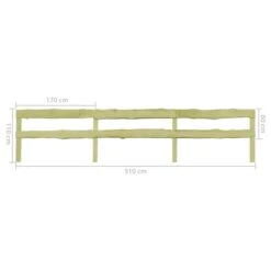 Clôtures De Jardin à 2 Rails 2 Pcs Pin Imprégné 510x60 Cm -Ubbinkk Magasin clotures de jardin a 2 rails 2 pcs pin impregne 510x60 cm 8719883608969 1176990