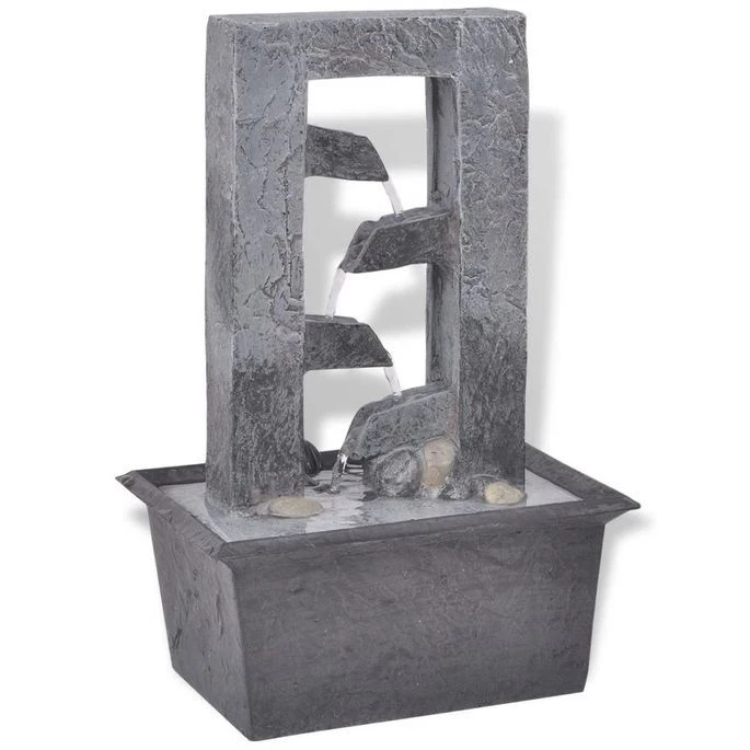 Fontaine D'intérieur Avec Lumière LED Poly-résine 4 Fontaine D'intérieur Avec Lumière LED Poly-résine – Image 2