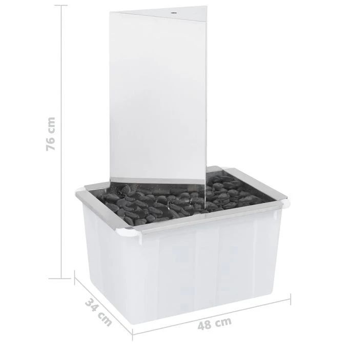 Fontaine De Jardin Et Pompe Acier Inoxydable 76 Cm Triangulaire 11 Fontaine De Jardin Et Pompe Acier Inoxydable 76 Cm Triangulaire – Image 9