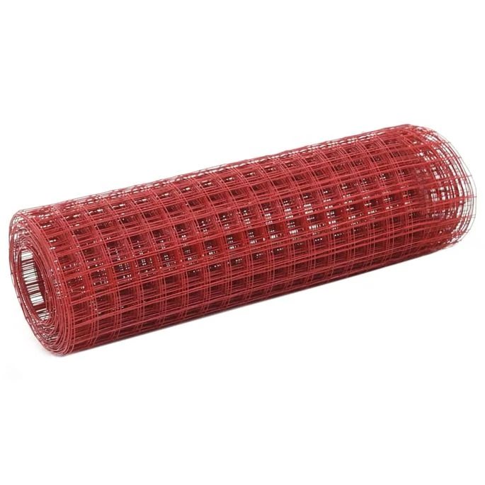 Grillage Acier Avec Revêtement En PVC 25x0,5 M Rouge 2 3 Grillage Acier Avec Revêtement En PVC 25x0,5 M Rouge 2