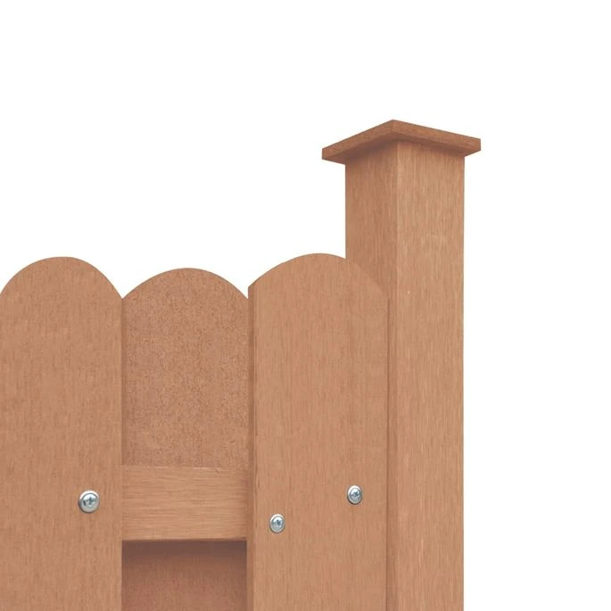 Panneau De Clôture Avec 2 Poteaux WPC 180x180 Cm Marron 5 Panneau De Clôture Avec 2 Poteaux WPC 180x180 Cm Marron – Image 3