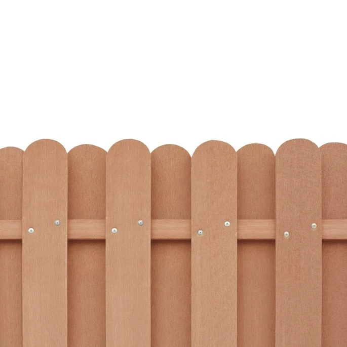 Panneau De Clôture Avec 2 Poteaux WPC 180x180 Cm Marron 6 Panneau De Clôture Avec 2 Poteaux WPC 180x180 Cm Marron – Image 4