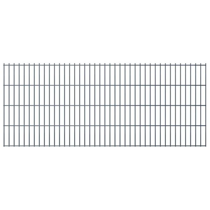 Panneaux De Clôture De Jardin 2D 2,008x0,83 M 10 M Total Gris 3 Panneaux De Clôture De Jardin 2D 2,008x0,83 M 10 M Total Gris
