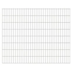 Panneaux De Clôture De Jardin 2D 2,008x1,63m 50 M Total Argenté