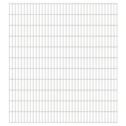 Panneaux De Clôture De Jardin 2D 2,008x2,23m 48 M Total Argenté