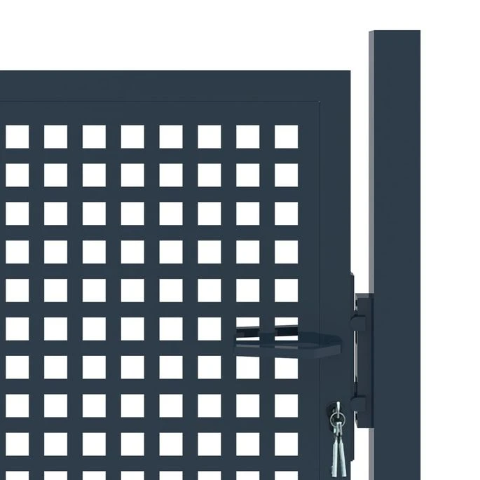 Portail De Clôture Anthracite 102x250 Cm Acier 5 Portail De Clôture Anthracite 102x250 Cm Acier – Image 3