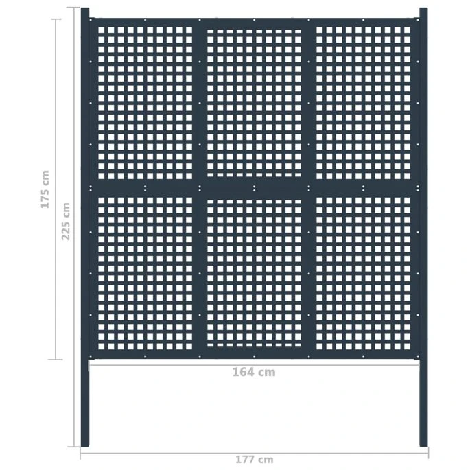 Portail De Clôture Anthracite 177x225 Cm Acier 6 Portail De Clôture Anthracite 177x225 Cm Acier – Image 4
