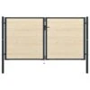 Portail De Clôture En Acier Et Bois D'épicéa 310x225 Cm
