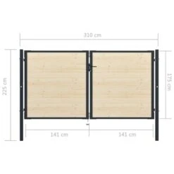 Portail De Clôture En Acier Et Bois D'épicéa 310x225 Cm -Ubbinkk Magasin portail de cloture en acier et bois d epicea 310x225 cm 8720286055571 1283298