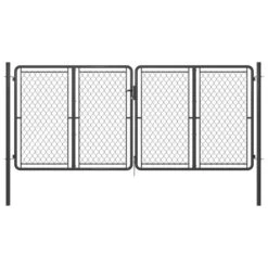 Portail De Jardin Acier 300x125 Cm Anthracite