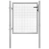 Porte De Jardin Acier Galvanisé 105x125 Cm Argenté