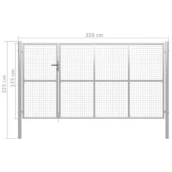 Portillon Acier 350 X 175 Cm Argenté 11 Portillon Acier 350 X 175 Cm Argenté -Ubbinkk Magasin portillon acier 350 x 175 cm argente 3666722200738 1168457