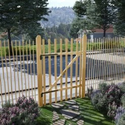 Portillon Simple De Clôture Bois De Noisetier 100 X 150 Cm