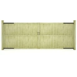 Portillons De Jardin 2 Pcs Bois De Pin Imprégné 400x150 Cm